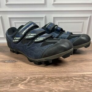 Specialized MTB Cycling Shoes Mens Blue Suede Mesh 6113-4142 Body Geometry 9
